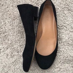 JCrew ballet flats, suede